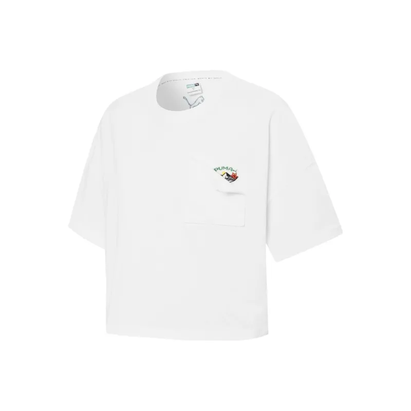 PUMA Crop Tops Women's White-0