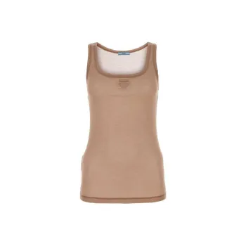 PRADA Logo Detailed Sleeveless Top