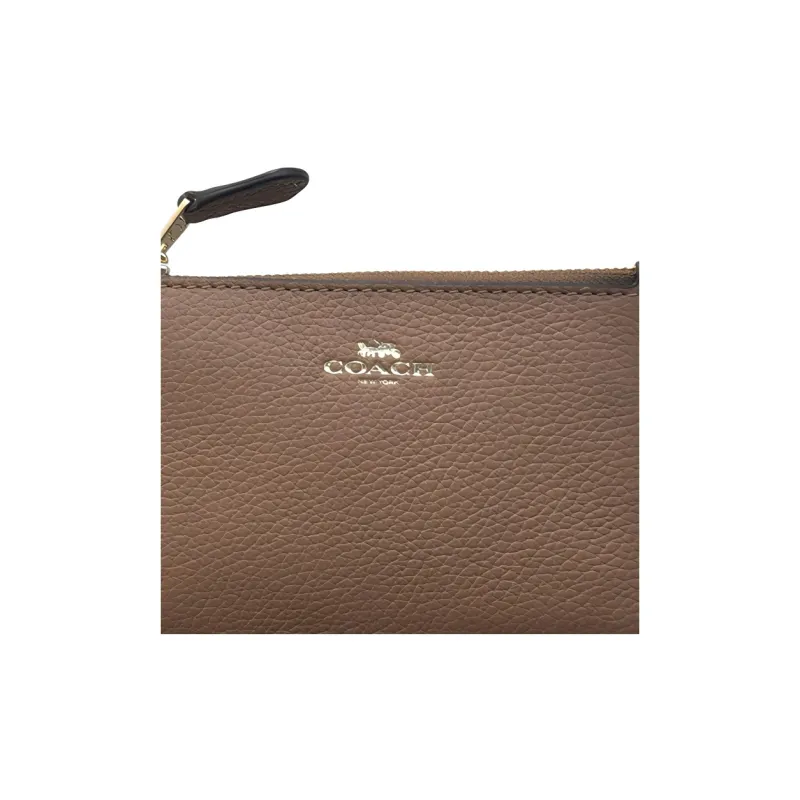 COACH Key Case Leather Coin Purse, Key Pouch, Wallet, Card Holder Unisex Brown-4