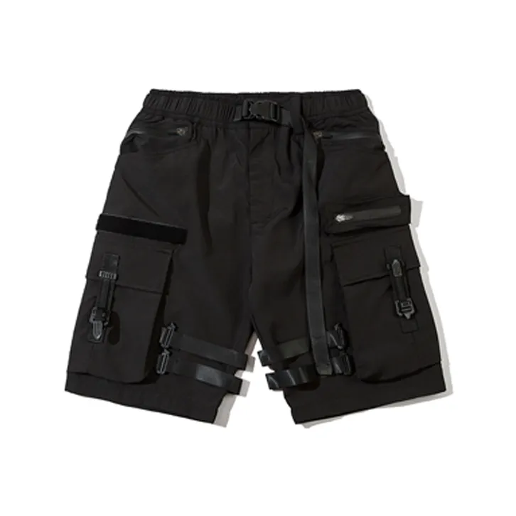 HKRXEC Cargo Shorts Unisex Black-0