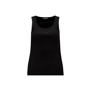 Moncler Logo Embroidered Ribbed Tank Top