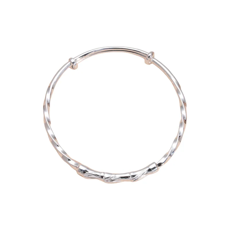 HAOYINFANG 999 Fine Silver Sterling Silver Bracelets Unisex-0
