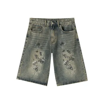 XINYINSU SS25 Denim Shorts Unisex Dark Blue