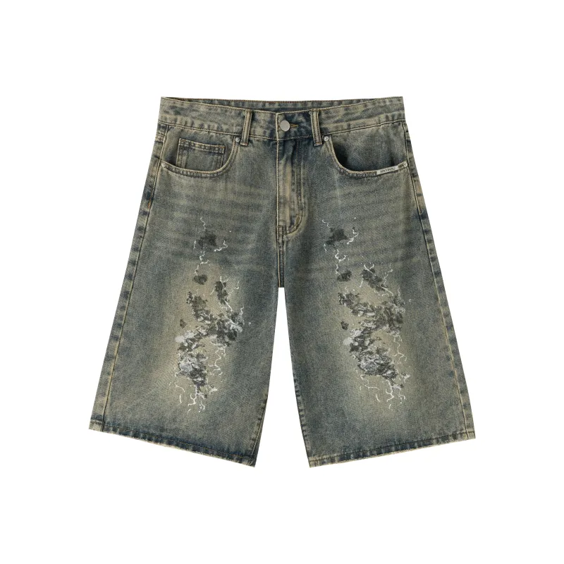 XINYINSU SS25 Denim Shorts Unisex Dark Blue-0