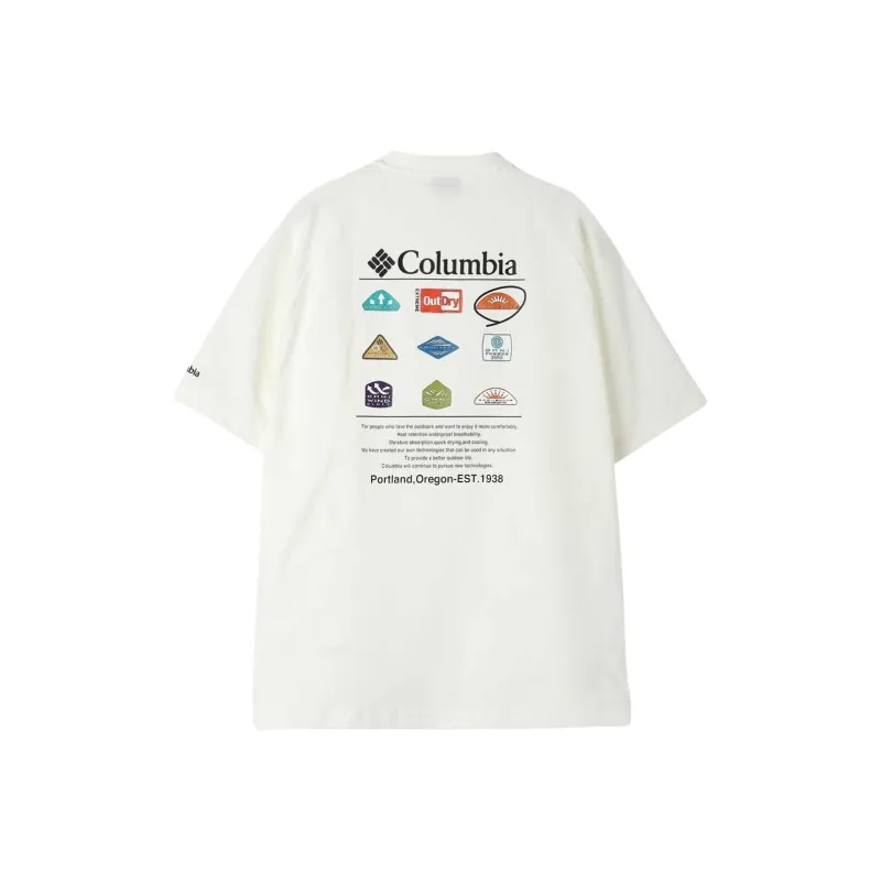 Columbia T Shirts Unisex White-1