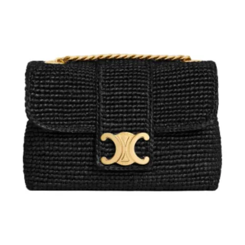 celine Camarat Victoire Plant Material Crossbody Bag, Shoulder Bag Mini Women's Black