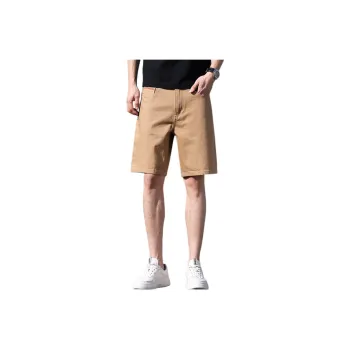 DANIUCHUANSHUO Summer Denim Shorts Men's Dark Khaki