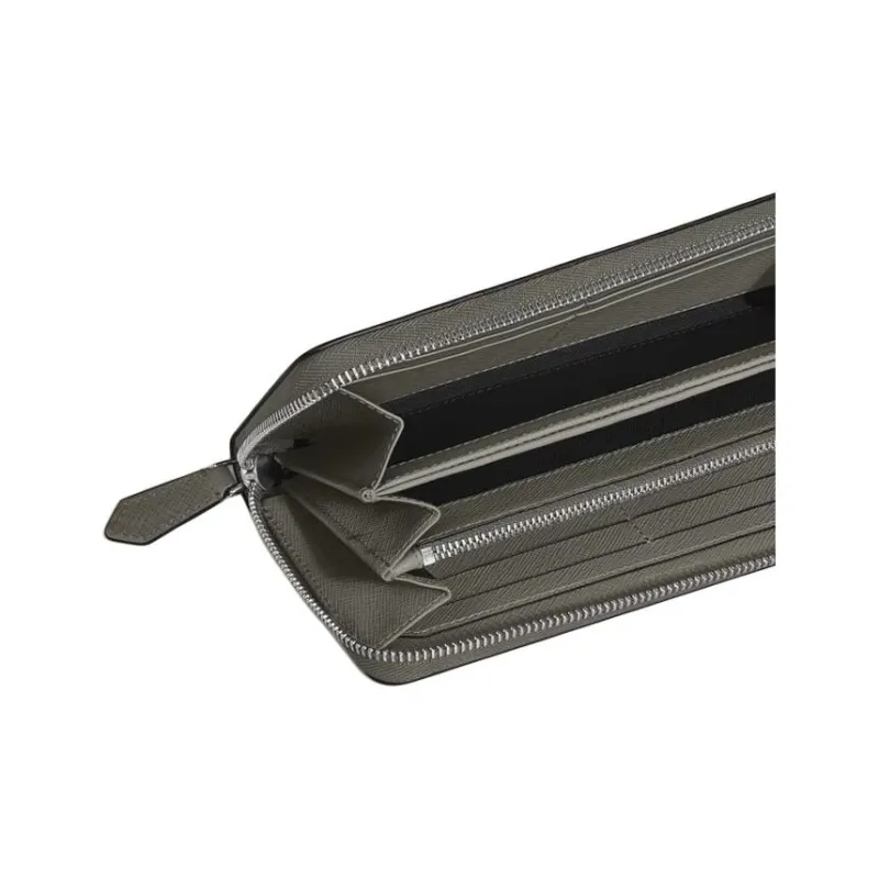 MONTBLANC Grain Cow Leather Wallet Men's Medium Gray-5