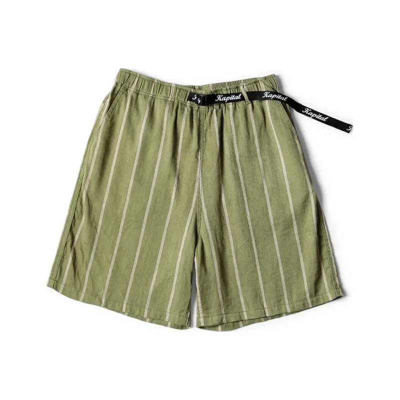 Kapital Linen Phillies Stripe Easy Shorts-0