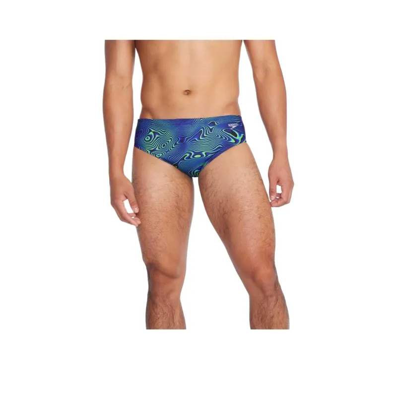 Speedo Men's Printed One Brief Cobalt Blue Swimming Shorts Men's-8