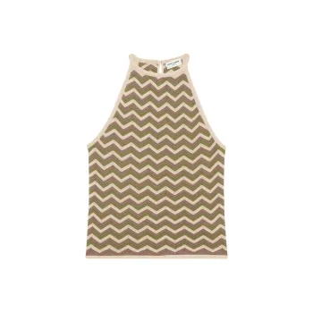 SAINT LAURENT Tank Tops Women's Brown