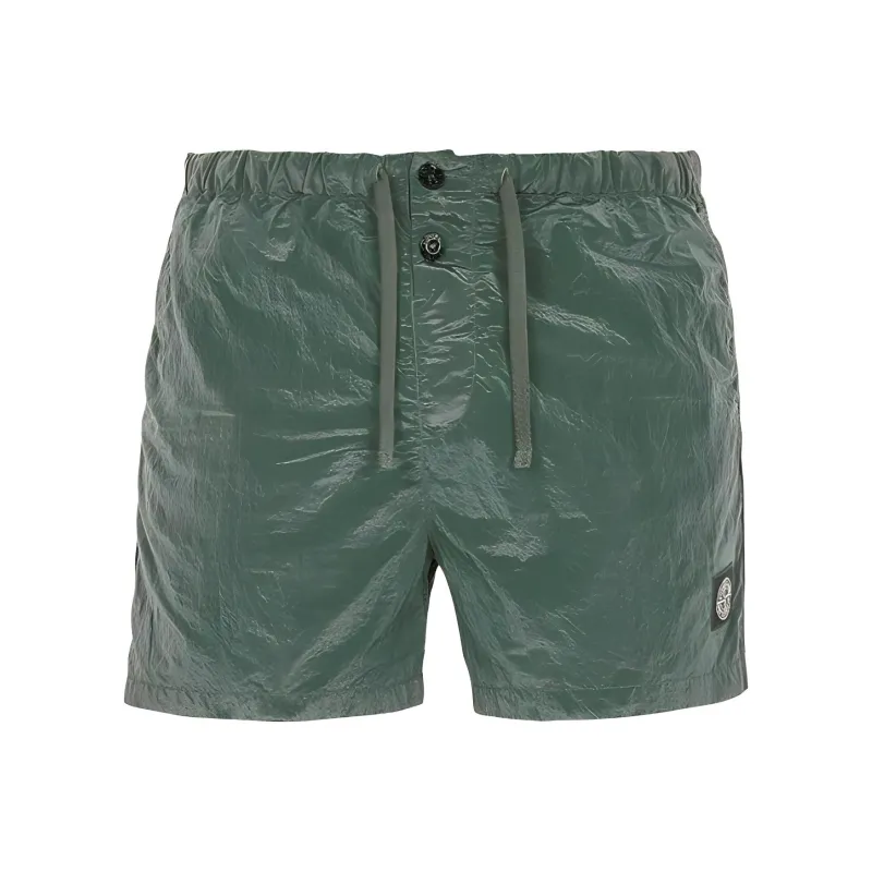 STONE ISLAND Casual Shorts Men's Army Green-0