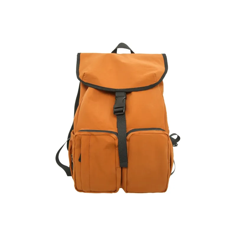 Alcohol Dragon Nylon Backpack Unisex Black/Orange/Khaki-7