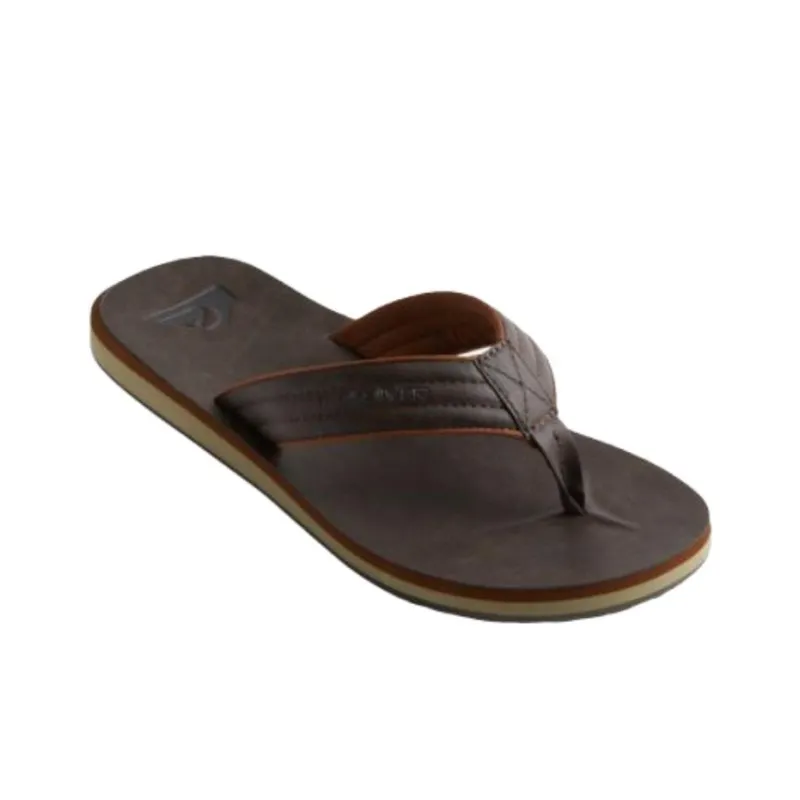 Quiksilver Abrasion Resistant Flip Flops Men's Brown-2