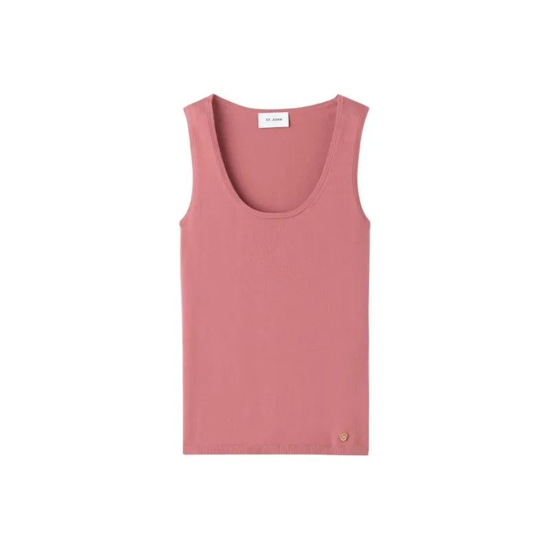 St. John Logo-plaque Jersey Tank Top-0