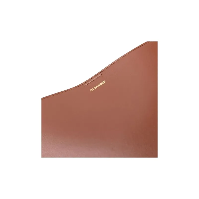 JIL SANDER Calfskin Crossbody Bag, Shoulder Bag Medium Size Women's Brown-3