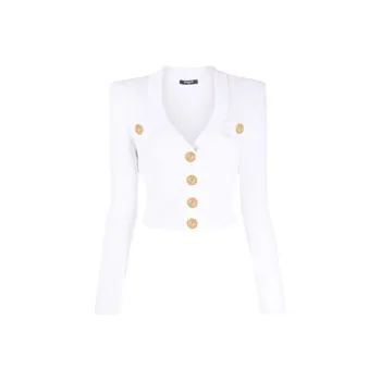 BALMAIN Slim Fit Knitwear Women's White