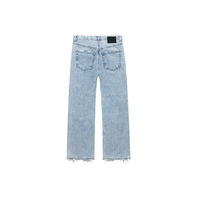Askyurself Straight Fit Jeans Unisex Washed Blue-1