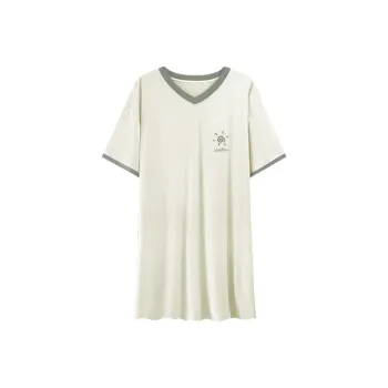 Urban Beauty Nightgown Solid Color Basic 100% Cotton Breathable, Non Suffocating, Minimalist Style Women's