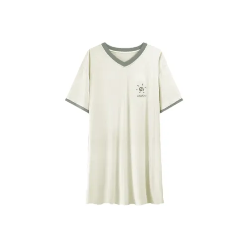 Urban Beauty Nightgown Solid Color Basic 100% Cotton Breathable, Non Suffocating, Minimalist Style Women's