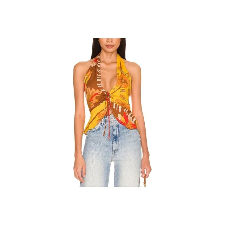 FREE PEOPLE Tank Tops Women's Orange-0