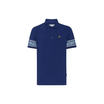 PHILIPP PLEIN Logo patch Cotton Polo Shirt