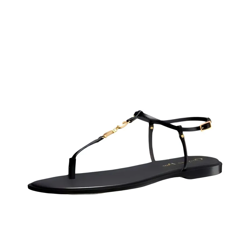 DIOR C'est Dior One Strap Sandals Women's Black-1