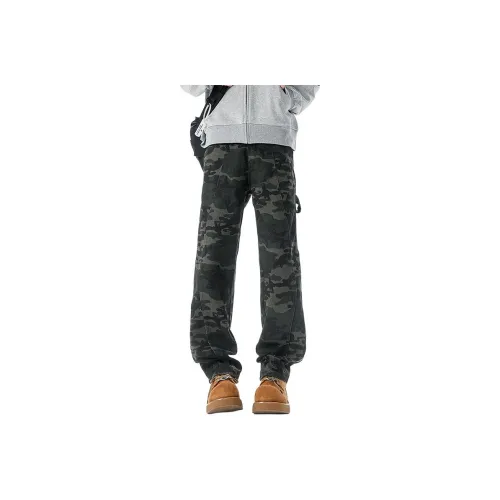HOKLV Casual Pants Unisex Army Green