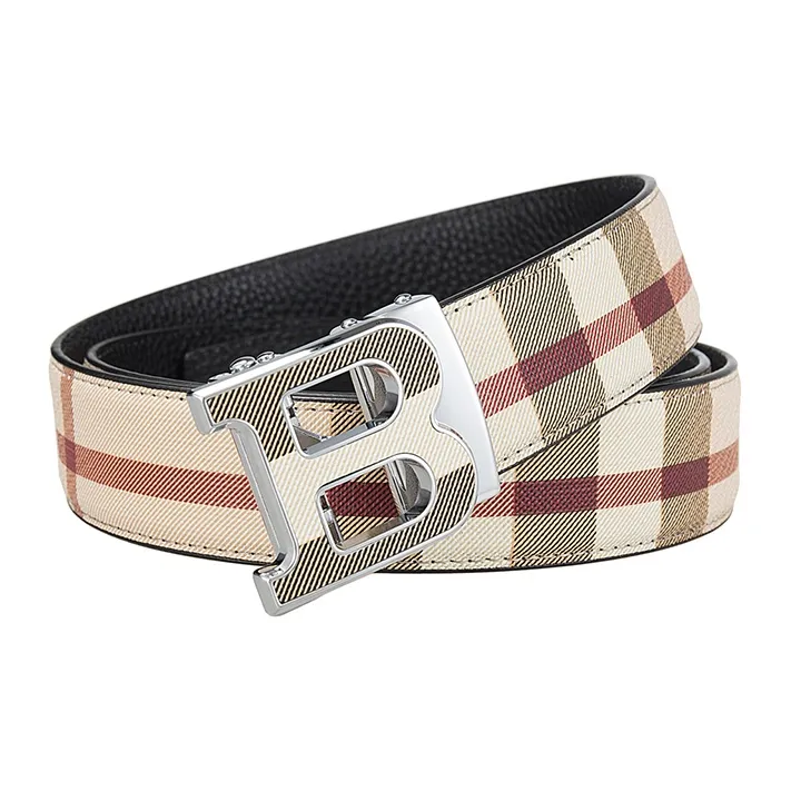 Lanza Top Grain Cow Leather Belts Men's Width 3.5CM-1