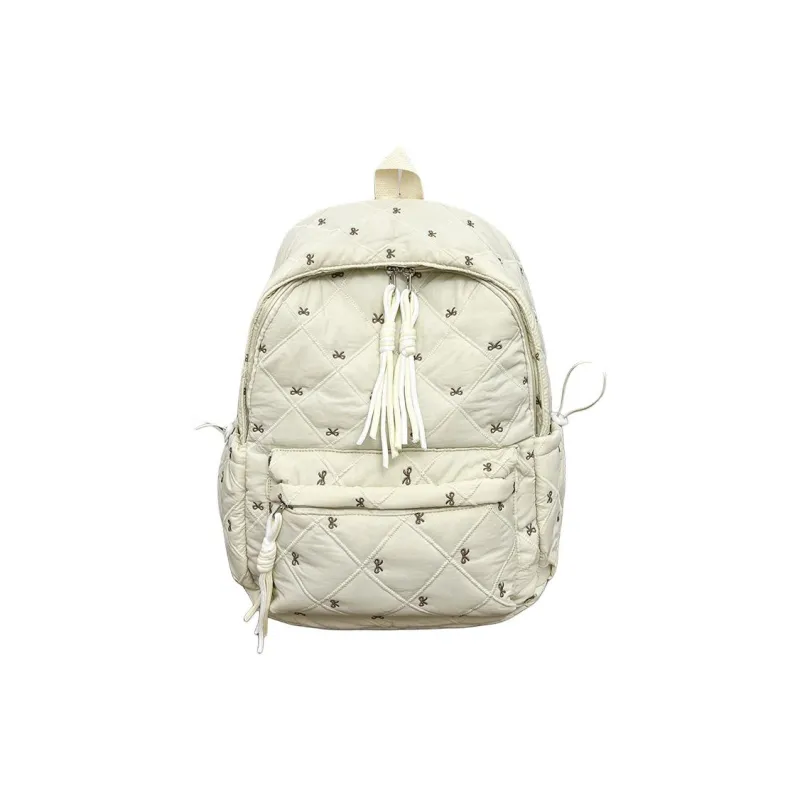 MOK Oxford Backpack Women's Black/Pink/Burgundy/Light Brown/Beige-20