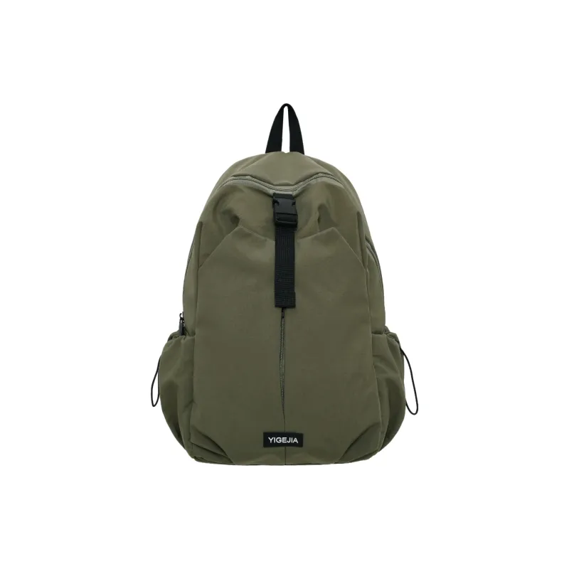 URBAN FOREST Nylon Backpack Unisex Orange/Army Green/Ecru/Black/Dark Blue-2