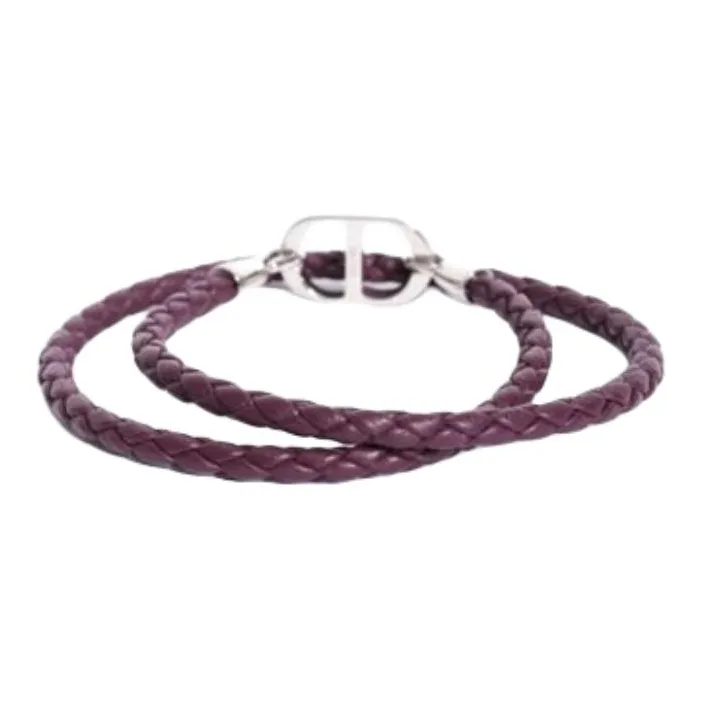 DIOR Sheepskin, Brass Bracelets Men's Red-2