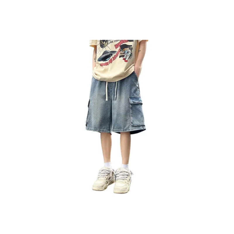 FONDLOOK Denim Shorts Men-15