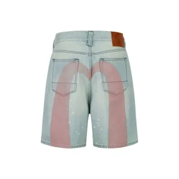 EVISU 2025 Summer Denim Shorts Men's Denim Blue