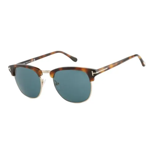 TF Plate And Metal Browline Sunglasses Unisex Tortoiseshell