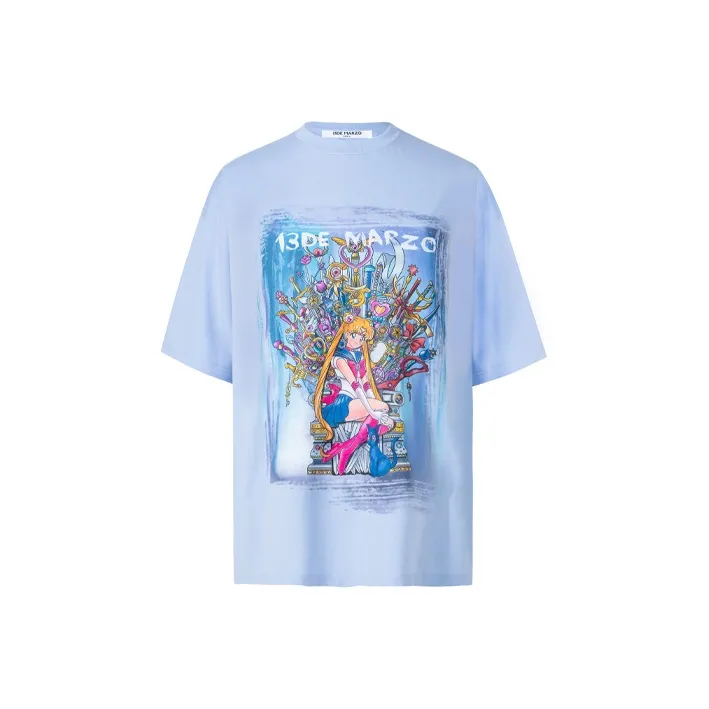 13 DEMARZO T Shirt Unisex Haze Blue-0