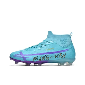 Binary Cushioning, Slip Resistant, Lightweight Soccer Shoes Unisex Blue