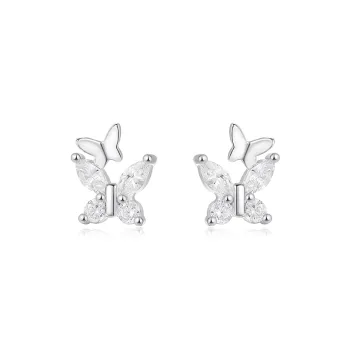 7℃ Sterling Silver Stud Earrings Unisex