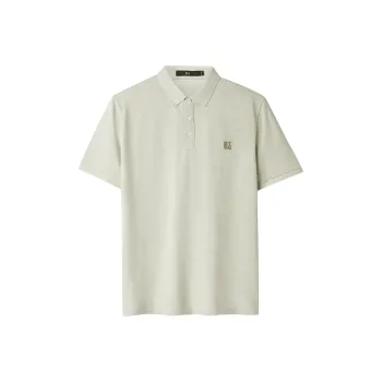 HLA Polo Shirt Men's Beige Apricot Pattern A9