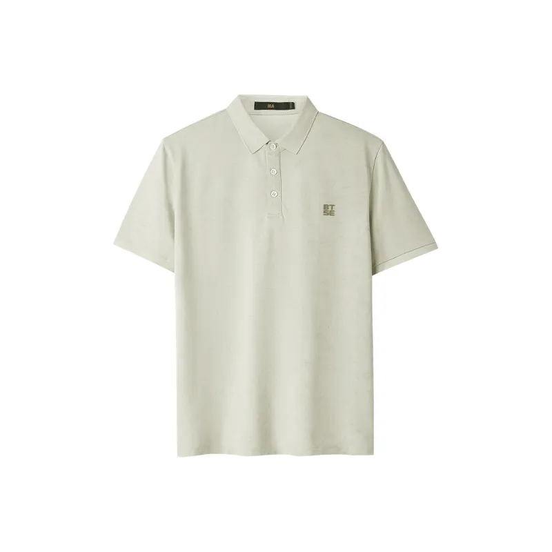 HLA Polo Shirt Men's Beige Apricot Pattern A9-0