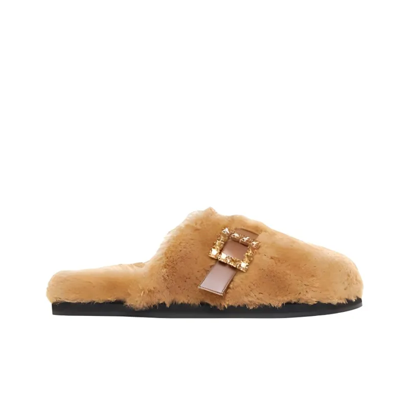 Roberto Festa Quiet Closed Toe Slippers Women's Brown-1
