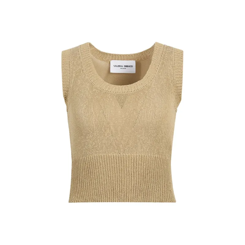 Valeria Obbaco Tank Tops Women's Brown-0