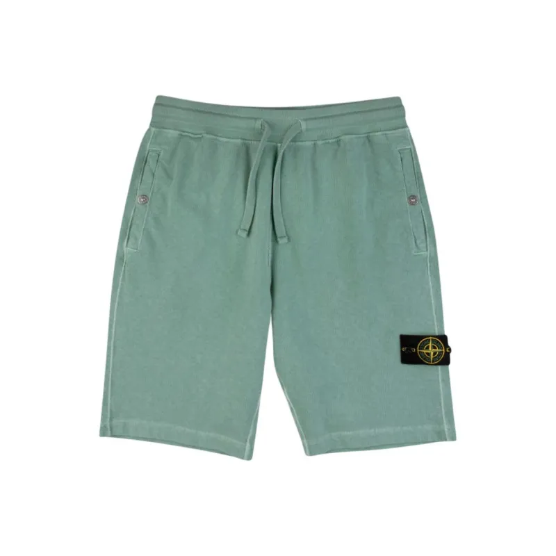 STONE ISLAND Logo Patch Drawstring Bermuda Shorts-0