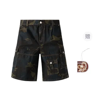 PILOTDRAGON SS25 Cargo Shorts Unisex Camouflage Army