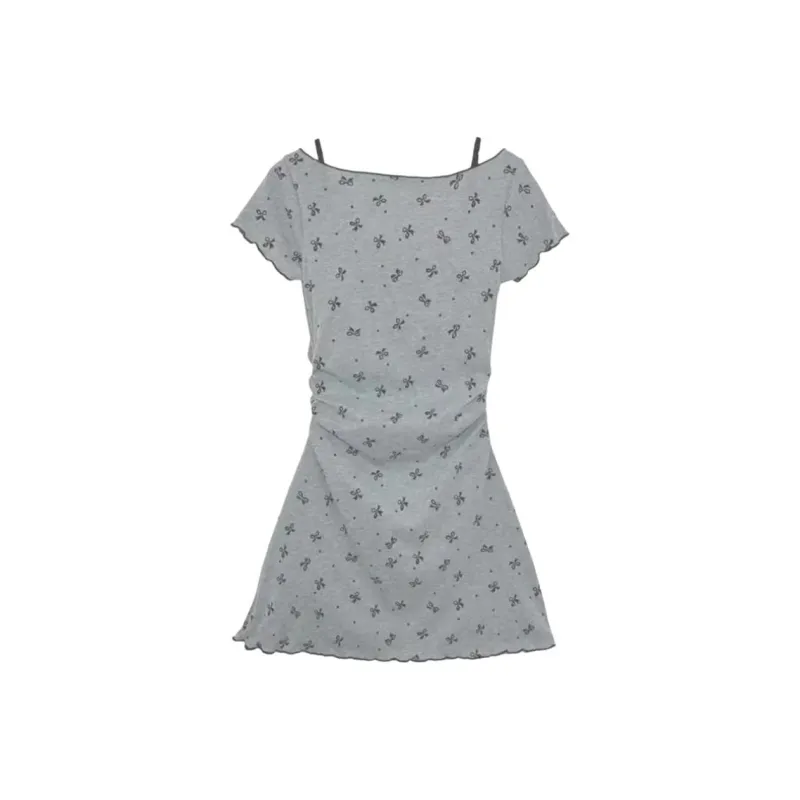 CZMO Short Sleeved Dress Women's Gray-1