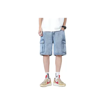 JASONWOOD Cowboy On The Run Denim Shorts Unisex Light Blue