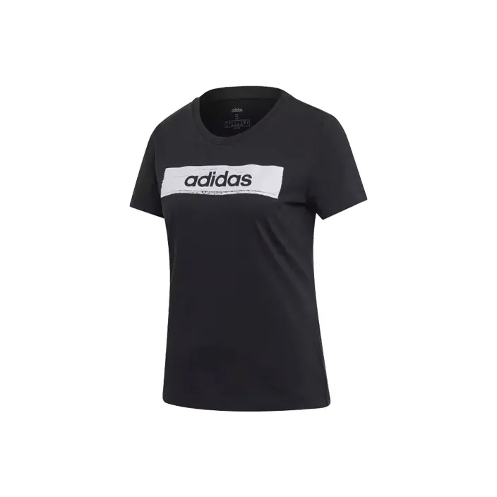 Adidas Set in Sleeve T Shirt Women's Black-0