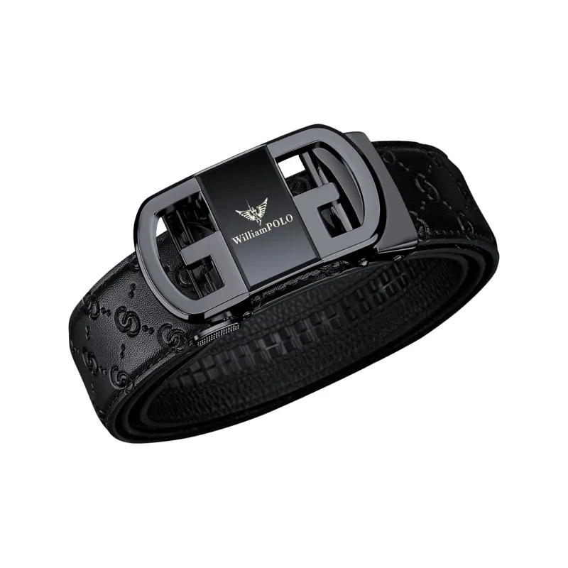 WilliamPOLO Cow Leather Belts Men's 3.5cm Width-2