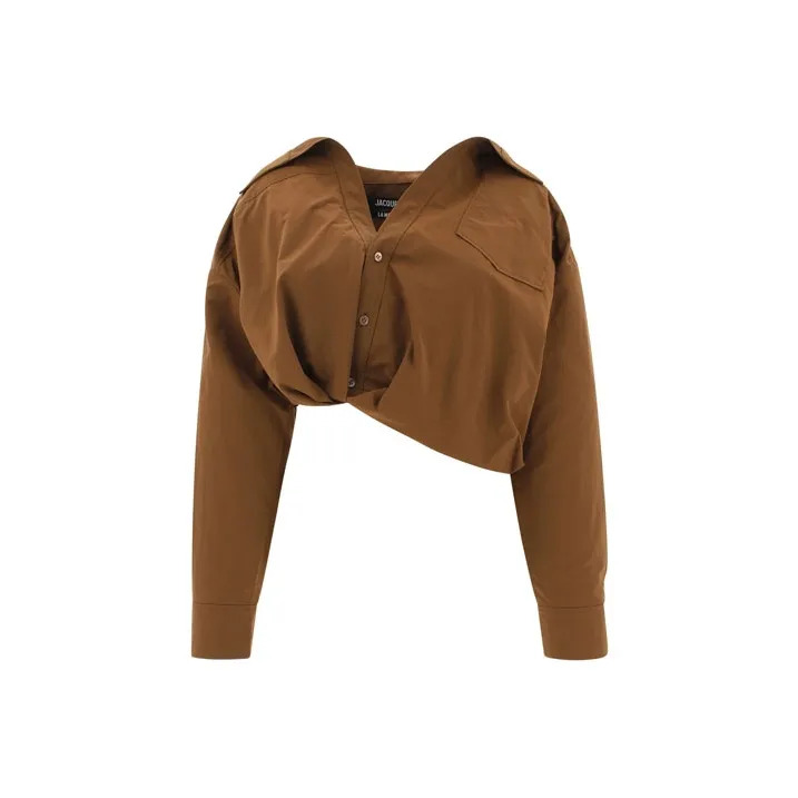 Jacquemus Crop Tops Women's Brown-0