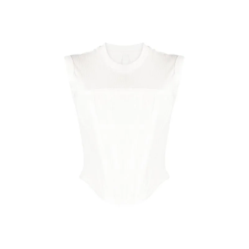 DION LEE Ribbed Corset Top-0